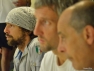 Da sinistra: Stephane Galifi, Marcus Berrett e il CT Vinicio Menegozzi osservano la partita di Davide Bianchetti